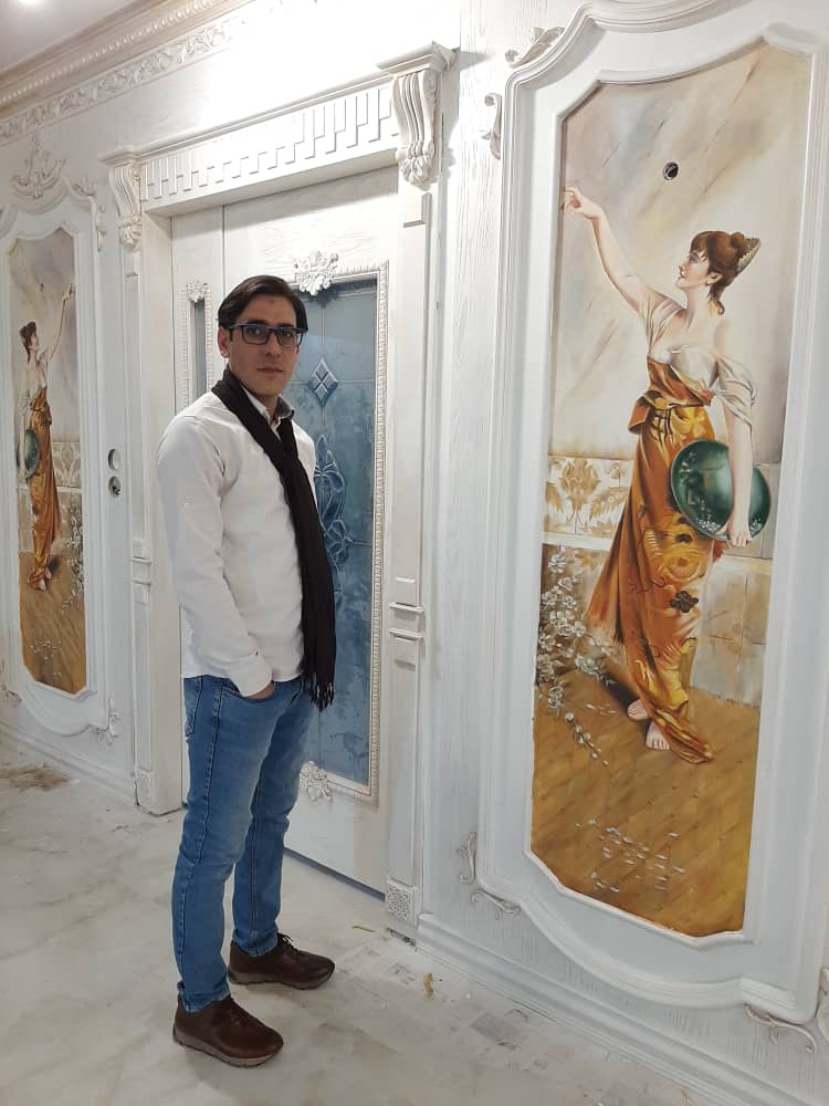 نقاشی فیگوراتیو.ورودی استخر پروژه ویلای چهارفصل مشهد